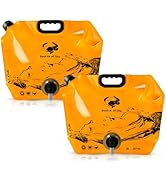 Collapsible 8L Water Storage Bag, BPA-Free Portable Folding Water Jug with Adjustable Faucet, Lea...