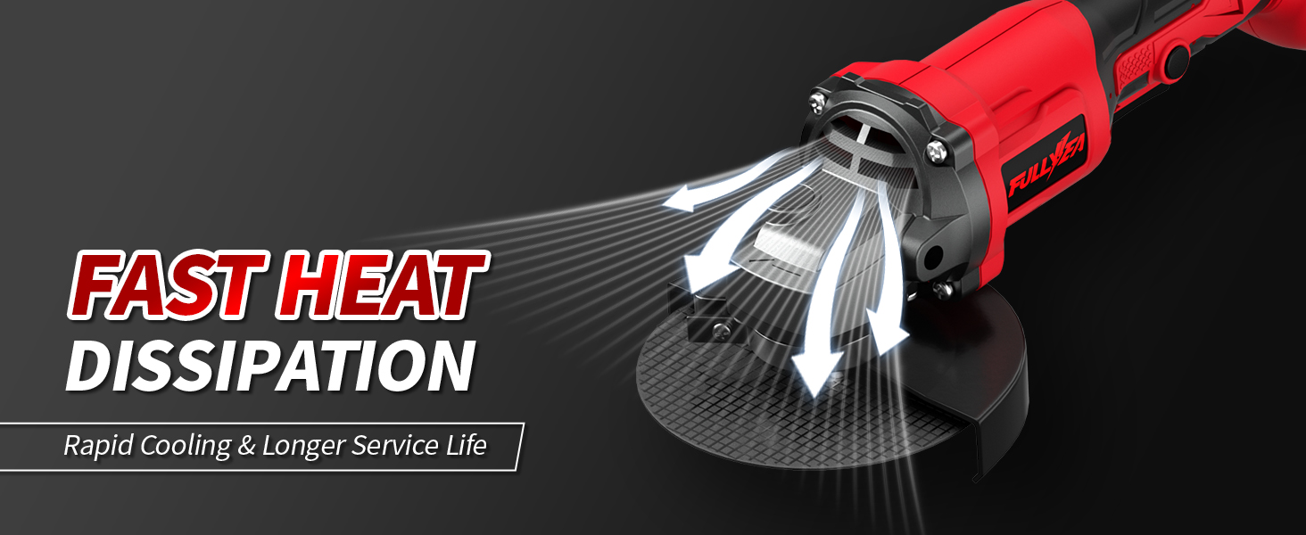 Cordless Angle Grinder 4-1/2&amp;#34; Brushless Metal Grinder 12000 RPM