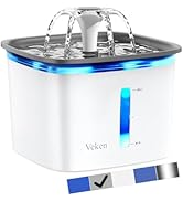 Veken 95oz/2.8L Pet Fountain, Automatic Cat Water Fountain Dog Water Dispenser with Replacement F...