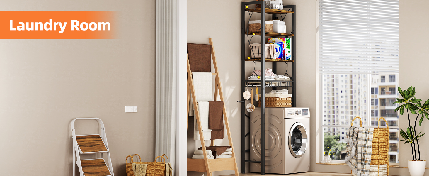 Freestanding Space Saver Bathroom Shelves Above Toilet for Room