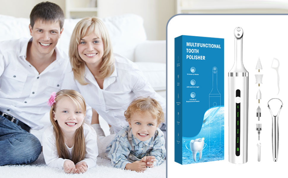 Tooth Polisher - Plaque Remover for Teeth Whitening Dental Tools Electric Tartar Polishing Teeth