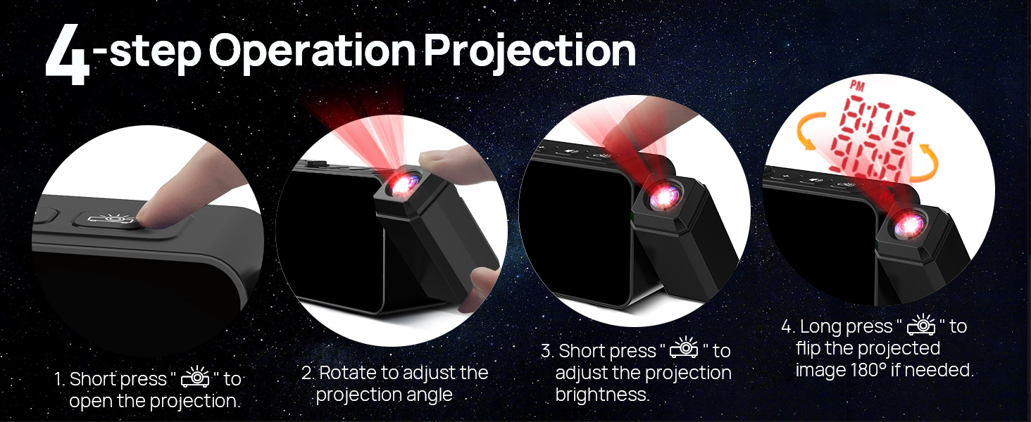 projetion clock for bedroom ceiling
