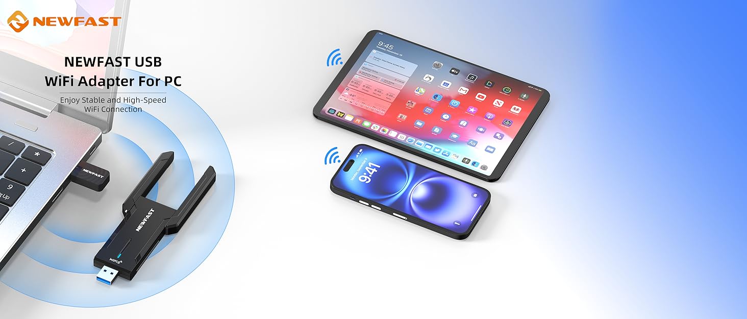 NEWFAST USB WiFi Adapter For PC Desktop