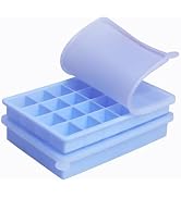 1 Tbsp &amp; 2 Tbsp Silicone Freezer Molds with Lids,100% Platinum Silicone Freezer Trays, Oven &amp; Mic...