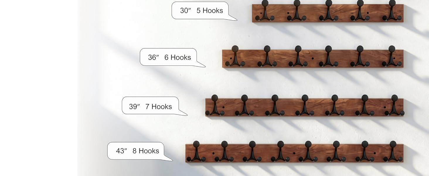 SKOLOO wall-mounted coat racks are available in different sizes and colours