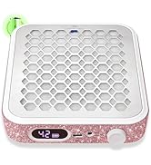 CHRISTINE SHELLY Nail Dust Collector, Rechargeable Dust Collector Nail Tech, Powerful Vacuum Fan ...