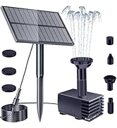 Biling Solar Water Pump Outdoor, Upgraded Solar Fountain Pump Kit with Stake, Solar Powered Water...