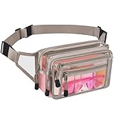 Clear Bag Stadium Approved Clear Fanny Pack for Women for Work,Multi-purpose Waist Bag for Travel...