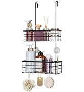 HapiRm Hanging Shower Caddy Organizer - No Drilling Shower Organizer with Hooks, Rustproof &amp; Wate...