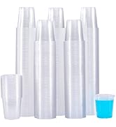 SIUQ 600 Pack 3 oz Clear Plastic Cups,Disposable Bathroom Cups,Mouthwash Cups,Small Jello Shot Cu...