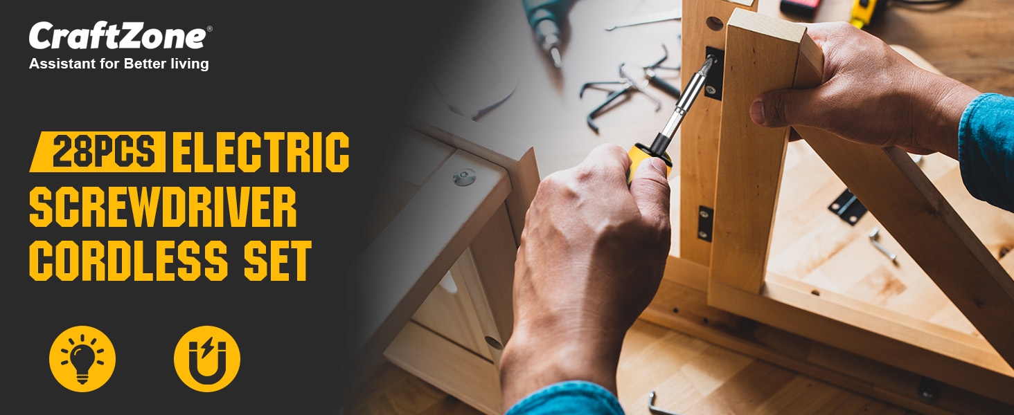 Electric Screwdriver Cordless Set