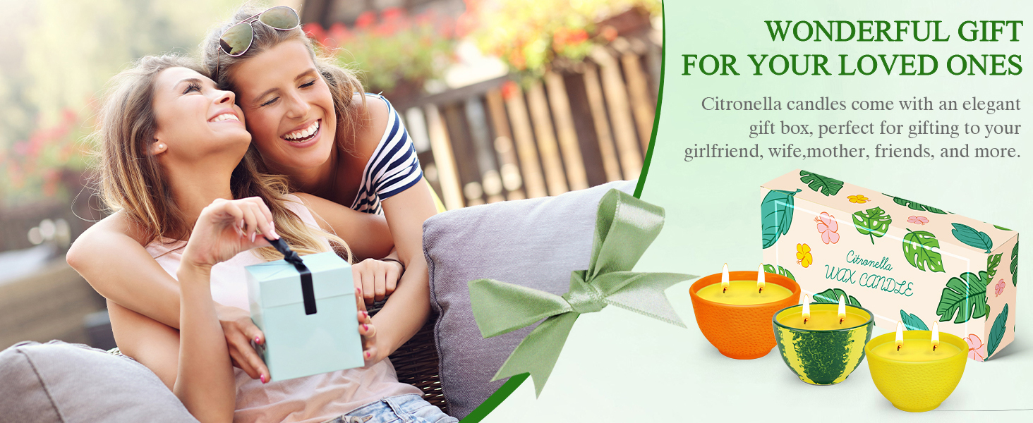 The candles come with a prety box. It is a wonderful gift for your loved ones.