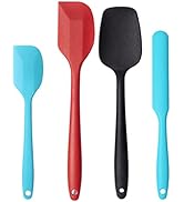 Ortarco Silicone Spatula set, Rubber Spatula Heat Resistant Kitchen Utensils for Cooking, Baking ...
