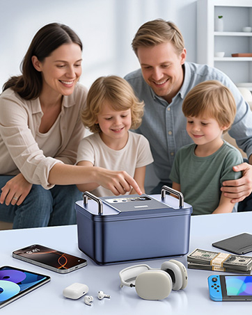 Vaydeer Safe Timed Lock Box, Phone Lock box with Timer Unplug from Phones, Video games