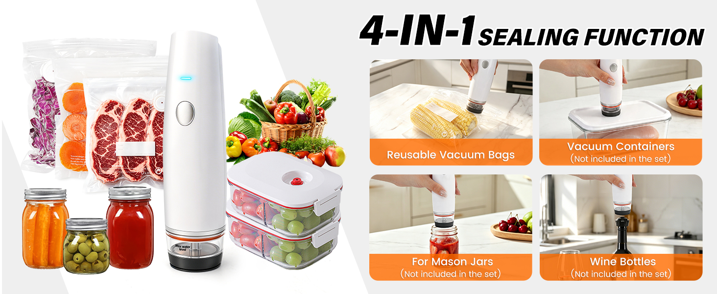 MZROT Handheld Food Sealer MOIST, DRY SEALING MODES