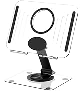 OGMAPLE Tablet Stand, 360° Rotatable iPad Stand Compact Acrylic Tablet Holder, for Desk Compatibl...