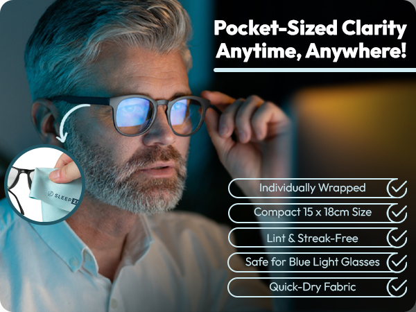 Special Blue Light Glasses Microfiber Cleaning Cloths