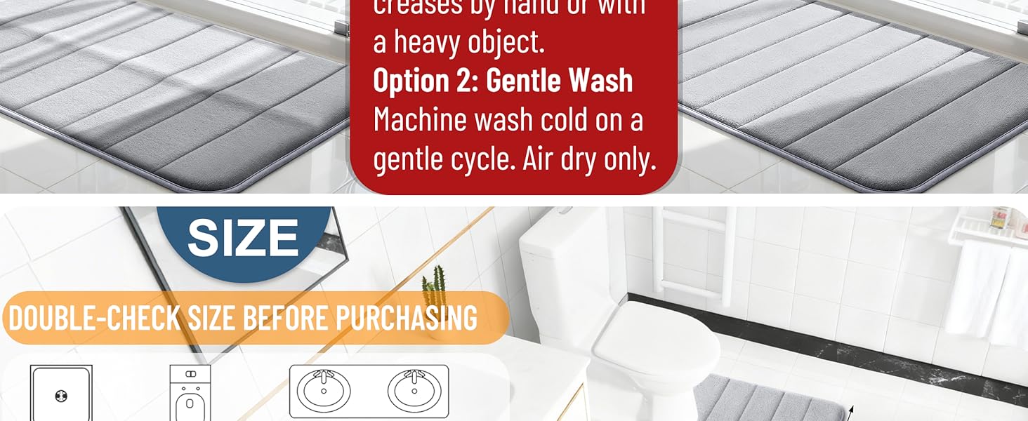 Machine Washable Shower Floor Rugs