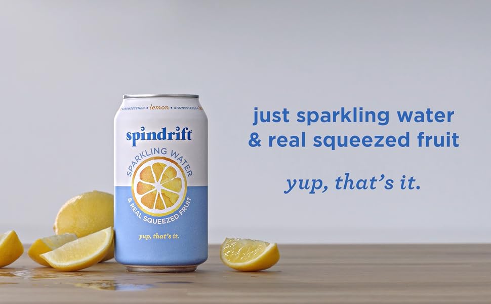 just sparkling water &amp; real squeezed fruit. yup, that's it. 