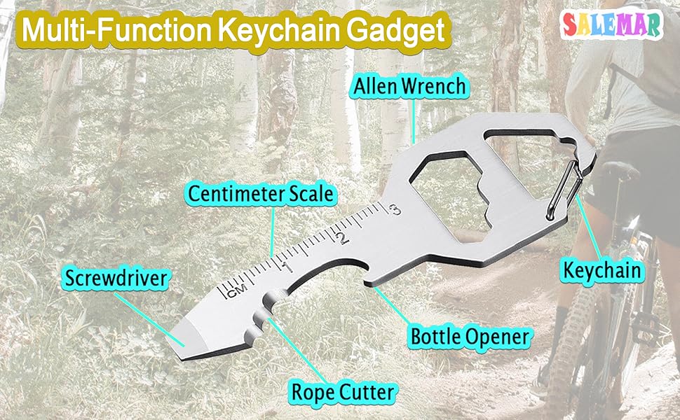 Multifunctional Keychain Bottle Opener Multitool Lightweight Screwdriver Tip Keychain