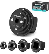 DURATECH Low Profile Impact Socket Adapter Set, 4-Piece, Magnetic Design | CR-V Steel, Black Phos...
