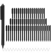 WY WENYUAN Pens Bulk, 60-Pack Black Ballpoint Pens (1.0mm Medium Point) - Smooth Writing No-Smear...
