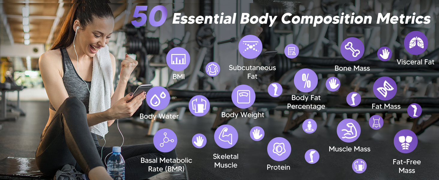 50 Essential Body Composition Metrics digital bathroom scale