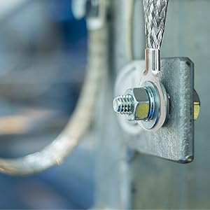 engine ground cable with terminal rings