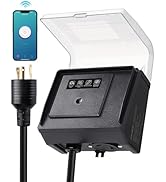 SURAIELEC WiFi Pool Timer for Above-Ground Pools, Twist-Lock NEMA L5-20R Plug-in Timer, 20A 125V ...