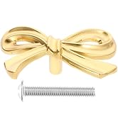Housoutil Bow Drawer Knobs, Brass Knobs for Cabinets, Gold Decorative Cabinet Knobs and Pulls for...