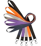 AIWOQI 5 Pack Lanyards for ID Badges Holder Cruise Lanyard for id Card Badge holders bulk Keys ke...