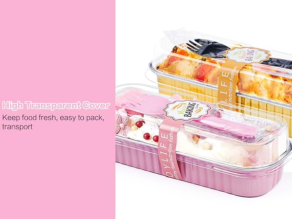 Aluminum Mini Loaf Pans with Lids