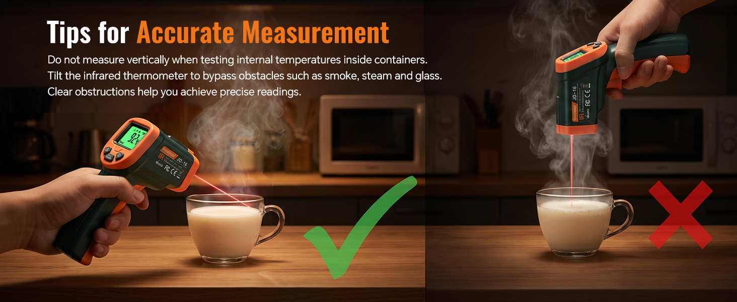 Accurate measurement tips for infrared thermometer