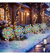 Brightown Snowflake Lights Outdoor, 10 Large Snowflake Christmas Pathway Lights Outdoor Christmas...