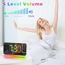 alarm clock with 2 USB Charger Ports