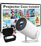 Mini Projector, Native 1080P Portable Projector with Carrying Case, 4K Support, 270°Rotatable Out...