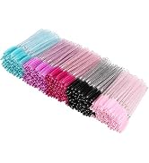 Tbestmax 500 Disposable Mascara Wands Eyelash Brush Spoolies for Eyebrow Eye Lash Extension Colorful