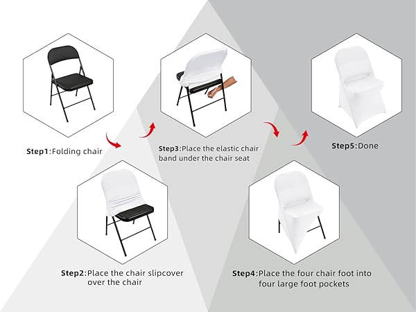 white folding chair cover