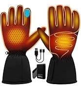 Svpro Heated Gloves for Men and Women, 5000mAh Rechargeable Battery Heating Electric Hand Warmer ...
