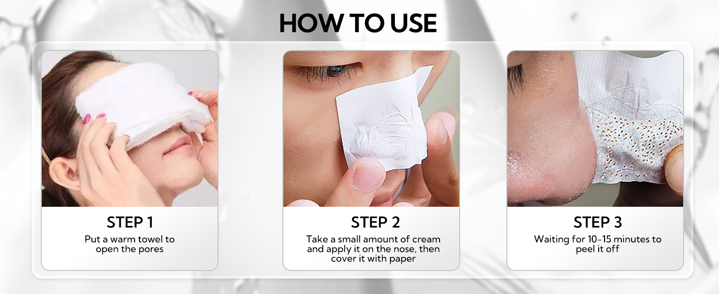 How to use blackhead remover mask; black head remover for face; lanbena nose plants pore strips