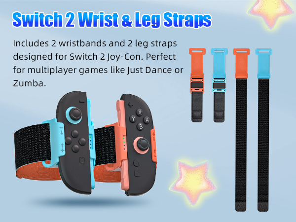 Nintendo Switch 2 Wrist Strap and Leg Strap