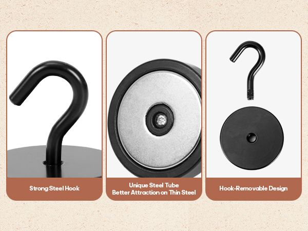 Details of neosmuk black magnetic hooks new design