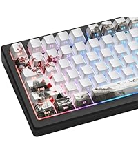 Womier Double Shot PBT Keycaps Set 138 Keys, Cherry Profile Custom Keycaps 60 65 75 100 Percent for ...