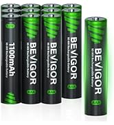 BEVIGOR AAA Rechargeable Batteries 1500 Cycle,1100 mAh High Capacity 1.2V NiMH Low Self Discharge...