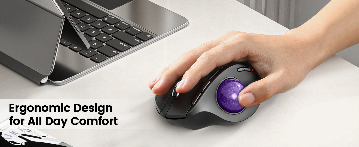 EM01 NL Ergonomic Trackball Mouse