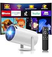 Mini Projector with WiFi and Bluetooth, 4K Projector, Portable Projector for Bedroom, Smart Proje...