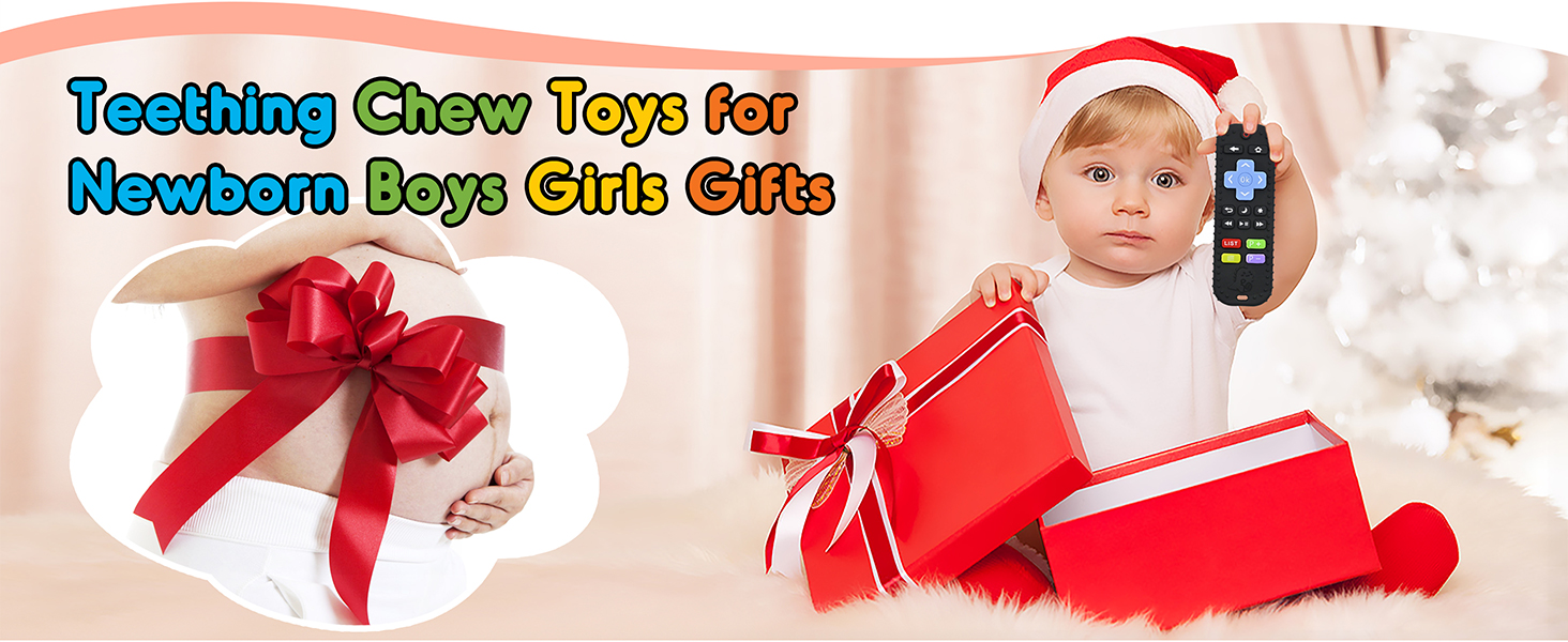 Teething Chew Toys for Newborn Boys Girls Gifts,Birthday, Easter, Christmas, Baby Shower