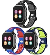 3 Pack Waterproof Silicone Gizmo Watch Band for Kids Compatible with Gizmo Watch 3 2 1/ Gabb Watc...