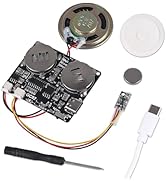 ICSTATION Downloadable Sound Module Button, Magnet Control 8MB Recordable Sound Button with Speak...