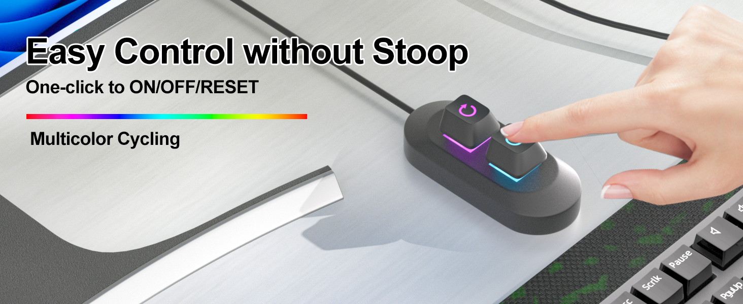 pc power switch rgb lighting